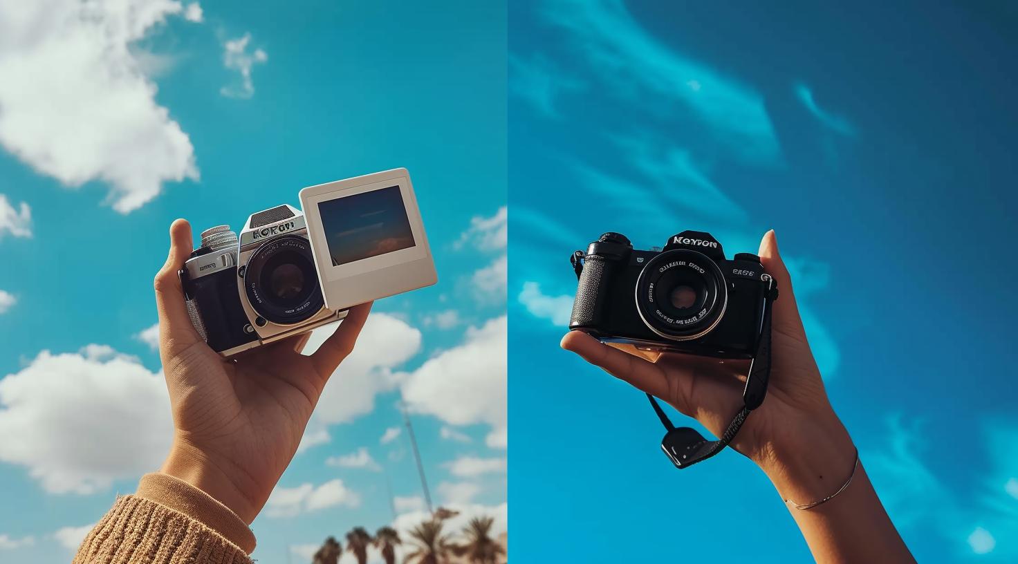 Die Wahl zwischen Polaroid und Spiegelreflexkamera